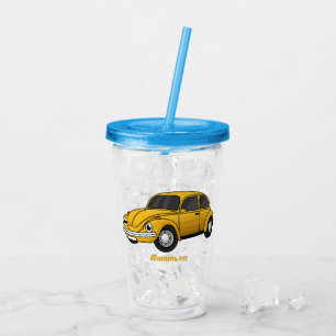 Classic car cartoon acrylic tumbler