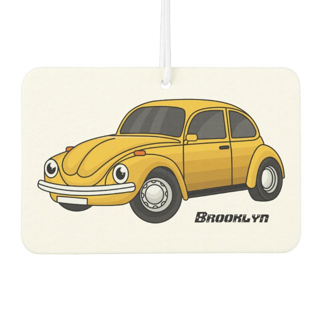 Classic car cartoon  car air freshener (Front)