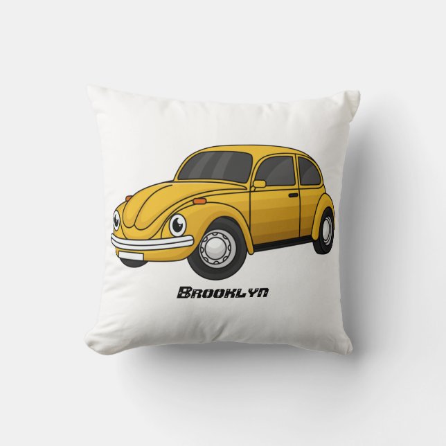 Classic car cartoon  cushion (Front)
