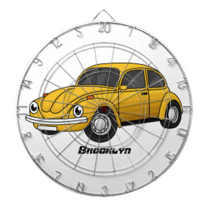 Classic car cartoon dartboard