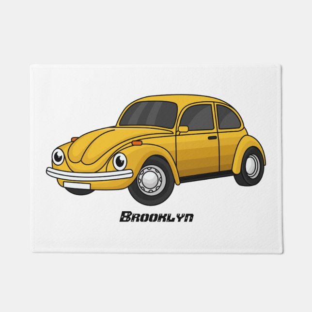 Classic car cartoon doormat (Front)