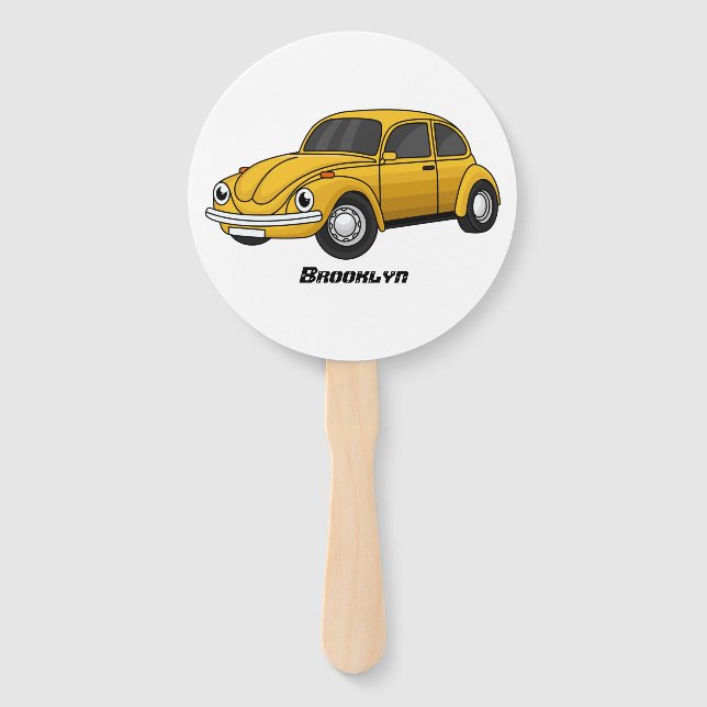 Classic car cartoon hand fan (Front)