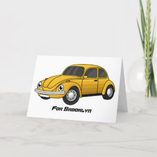 Classic car cartoon holiday card