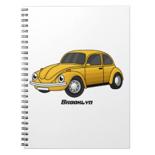 Classic car cartoon notebook
