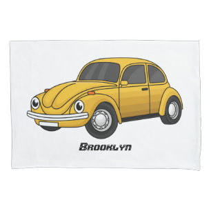 Classic car cartoon pillowcase
