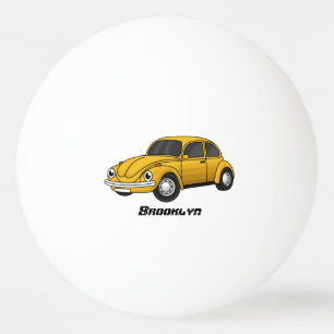Classic car cartoon ping pong ball