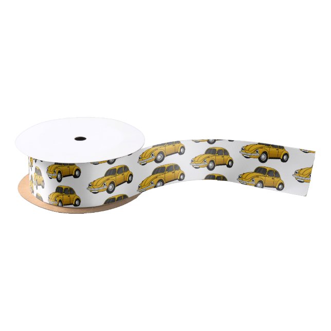 Classic car cartoon satin ribbon (Spool)
