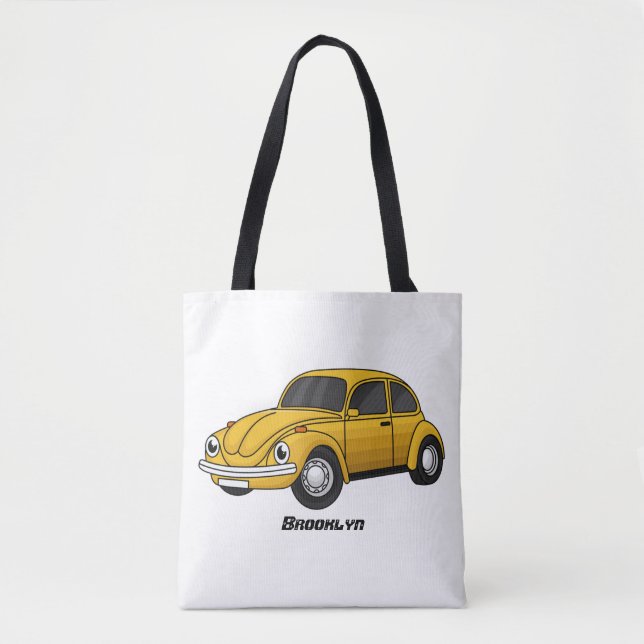 Classic car cartoon tote bag (Front)