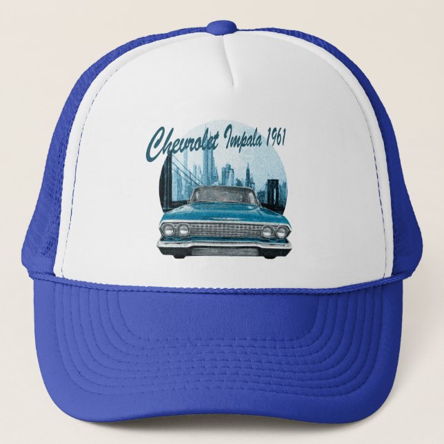 Classic Car Chevrolet Impala 1961 Trucker Hat (Front)