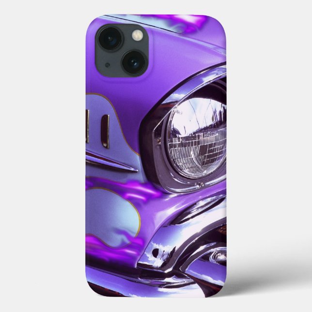 Classic car: Chevrolet with flaming hood Case-Mate iPhone Case (Back)