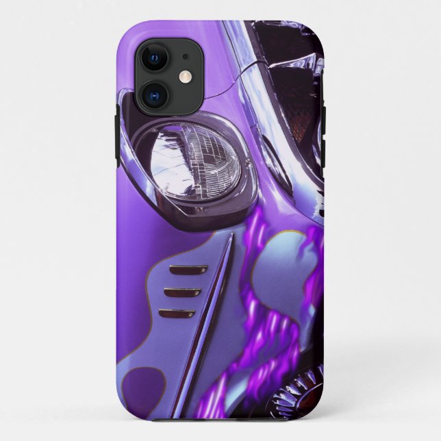 Classic car: Chevrolet with flaming hood Case-Mate iPhone Case (Back)
