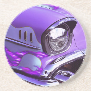 Classic car: Chevrolet with flaming hood Coaster