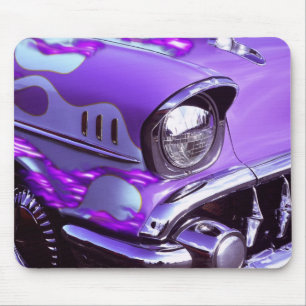 Classic car: Chevrolet with flaming hood Mouse Pad