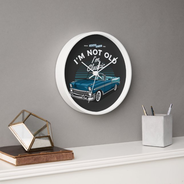 CLASSIC CAR CHEVY BEL AIR CONVERTIBLE 1956 CLOCK (Office)