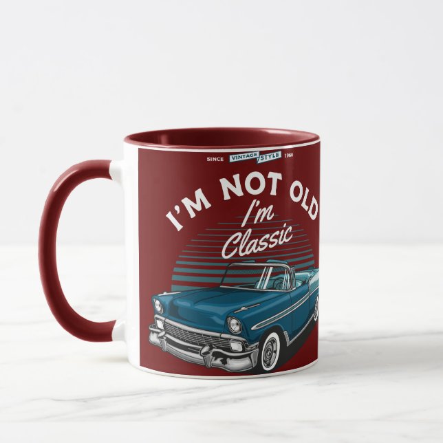 CLASSIC CAR CHEVY BEL AIR CONVERTIBLE 1956 MUG (Left)