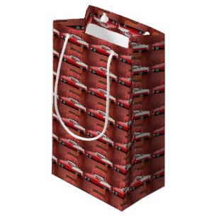 Classic Car Chevy Bel Air Red White Vintage Dodge Small Gift Bag