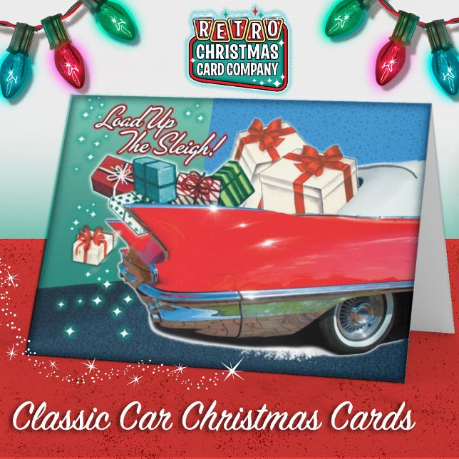 Classic Car Christmas Cards (Classic Car Retro Christmas Cards)
