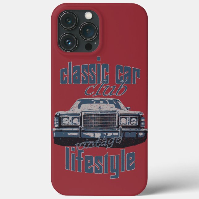 classic car club retro muscle car lover Case-Mate iPhone case (Back)