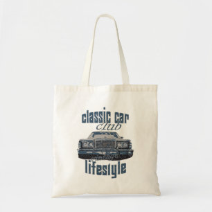 classic car club vintage old car lover gift tote bag