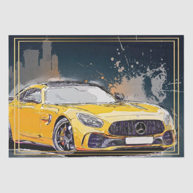 Classic Car Decoupage Tissue Paper (Front)
