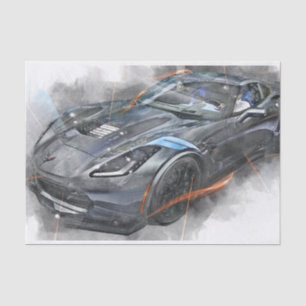 Classic Car Decoupage Tissue Paper