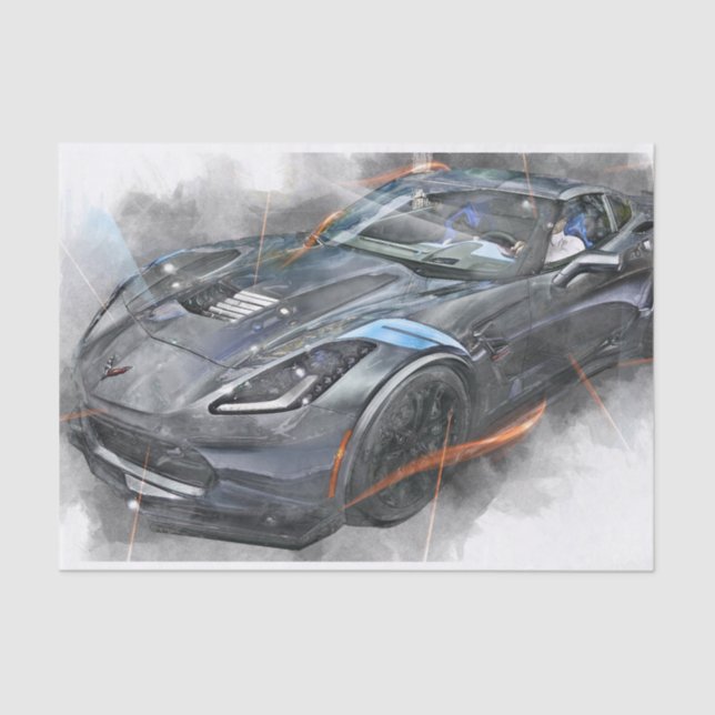 Classic Car Decoupage Tissue Paper (Front)