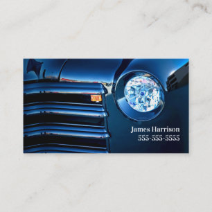 Classic Car Deep Blue Automotive Business Card