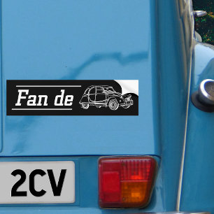 classic car fan de 2cv bumper sticker