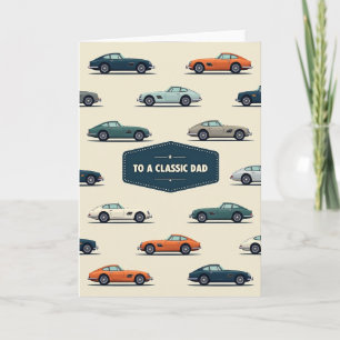 Classic Car Fathers Day Art Card