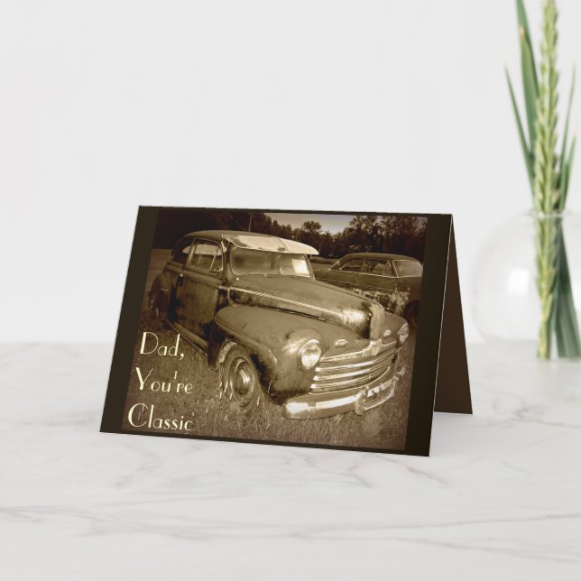 Classic Car Father's Day Card (Front)