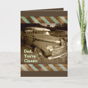 Classic Car Father's Day Card