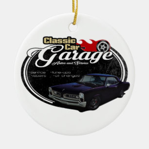 Classic Car Garage Custom GTO Ceramic Ornament