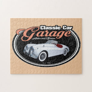 Classic Car Garage Jag Jigsaw Puzzle