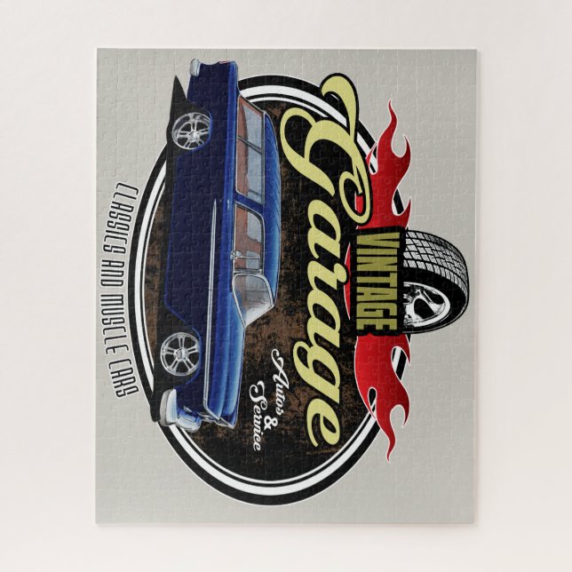 Classic Car Garage Nomad Jigsaw Puzzle (Vertical)