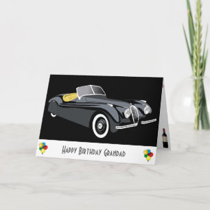 Classic Car Grandad Birthday Card
