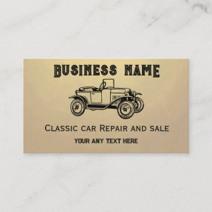 Classic car hand drawn sale vintage Business Card