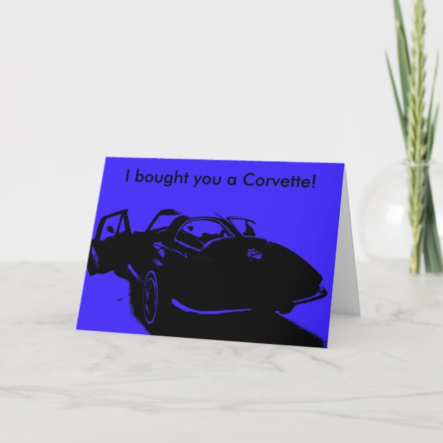 Classic Car Happy Birthday Card (Front)