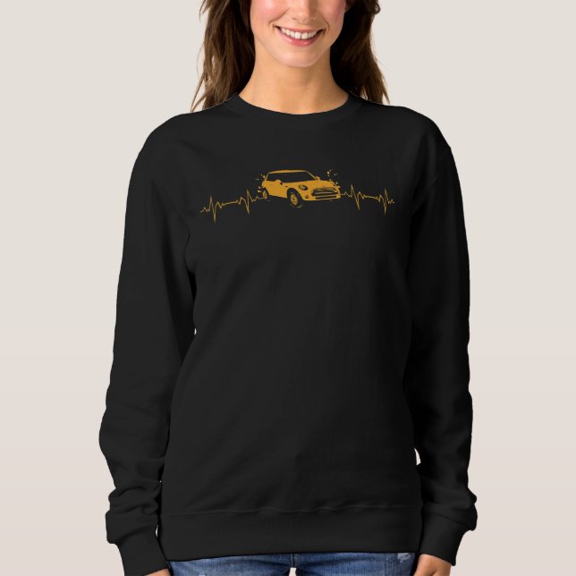 Classic Car Heartbeat Pulse Ekg Car Vehicle Fun Ca Sweatshirt (Front)