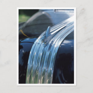 Classic Car Hood Ornament Postcard
