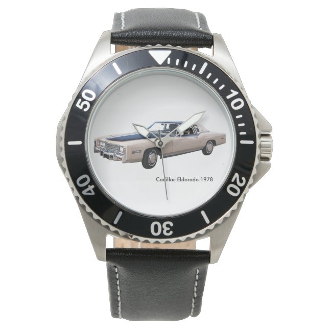 Classic Car image for Black-Leather watch (Front)