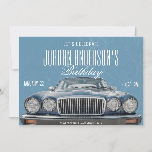 Classic car Invitation (Front)