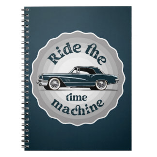 Classic car like a badge illustration. notebook