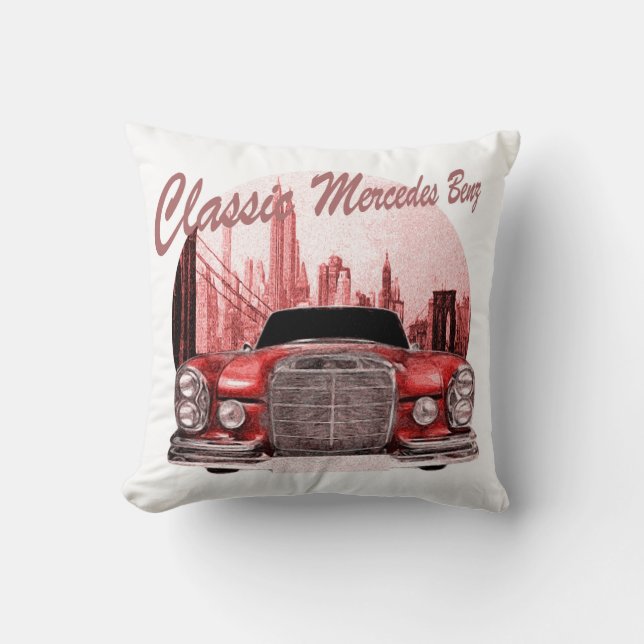 Classic Car Mercedes Benz Cushion (Front)