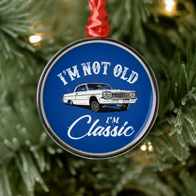 Classic Car Metal Ornament (Tree)