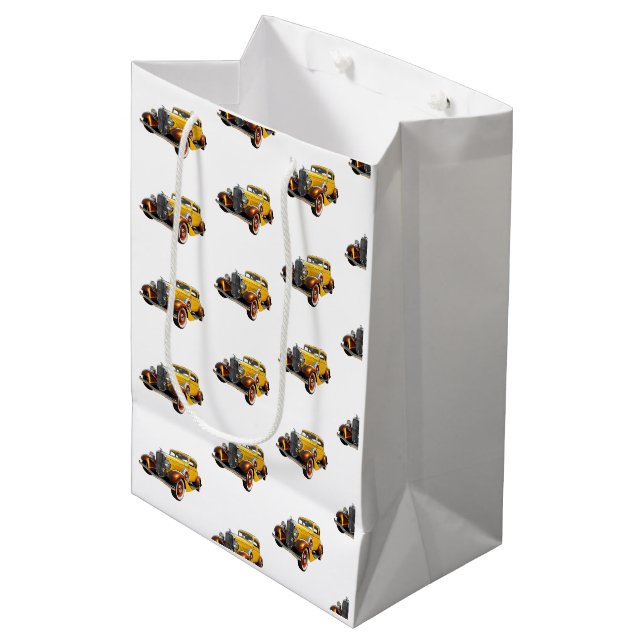 Classic Car Modern Cool Medium Gift Bag (Front Angled)