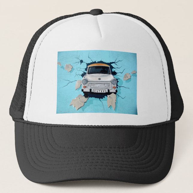 Classic Car Mural Vintage Car Art Classic Car Art  Trucker Hat (Front)