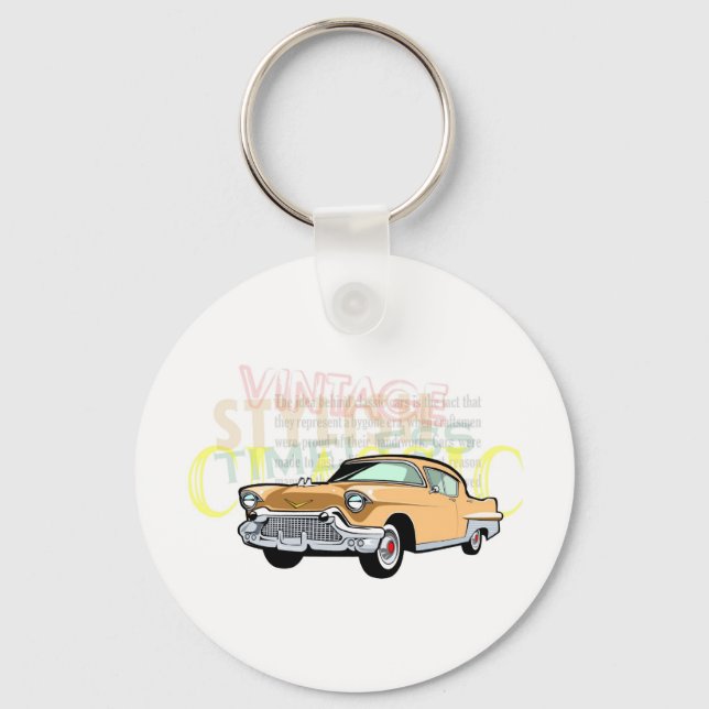 Classic car, old Chevrolet Bel Air in brown Key Ring (Front)