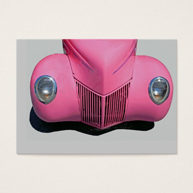 classic car painted pink (Front)