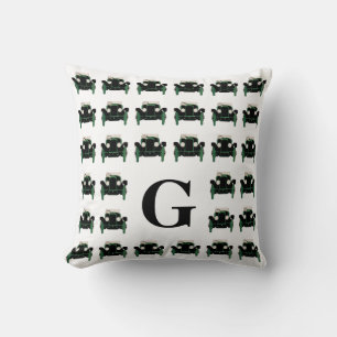 Classic Car Pattern #5 @ Garysretrogarage w/text Cushion