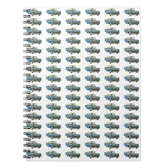 Classic Car Pattern #7 @ Garysretrogarage Notebook (Front)